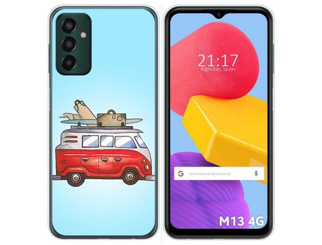 Funda Silicona para Samsung Galaxy M13 4G diseño Furgoneta Dibujos