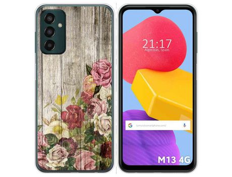 Funda Silicona para Samsung Galaxy M13 4G diseño Madera 08 Dibujos