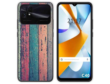 Funda Silicona para Xiaomi POCO C40 diseño Madera 10 Dibujos
