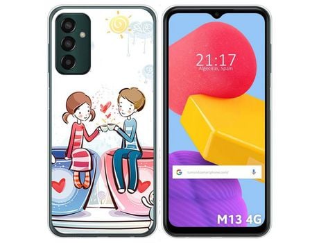 Funda Silicona para Samsung Galaxy M13 4G diseño Café Dibujos