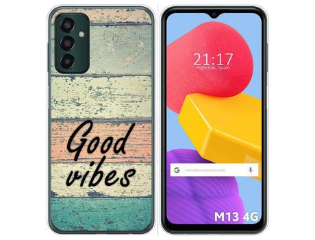 Funda Silicona para Samsung Galaxy M13 4G diseño Madera 01 Dibujos