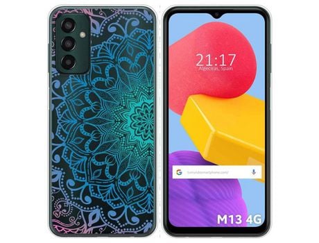 Funda Silicona Transparente para Samsung Galaxy M13 4G diseño Mandala Dibujos