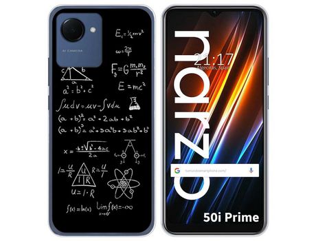 Funda Silicona para Realme Narzo 50i Prime diseño Formulas Dibujos