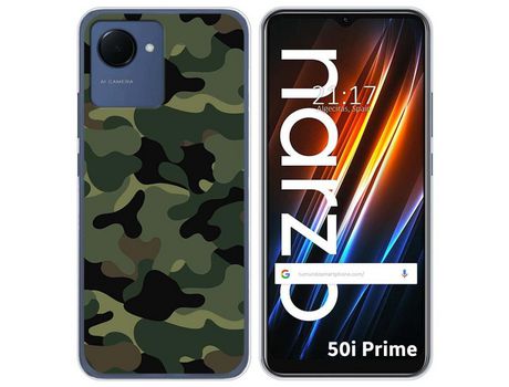 Funda Silicona para Realme Narzo 50i Prime diseño Camuflaje Dibujos