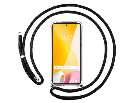 Funda Colgante Transparente para Xiaomi 12 Lite 5G con Cordon Negro