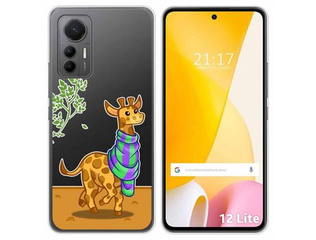 Funda Silicona Transparente para Xiaomi 12 Lite 5G diseño Jirafa Dibujos