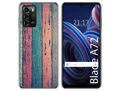Funda Silicona para ZTE Blade A72 diseño Madera 10 Dibujos