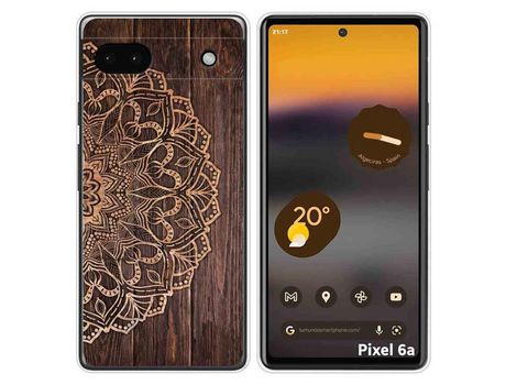 Funda Silicona para Google Pixel 6A diseño Madera 06 Dibujos