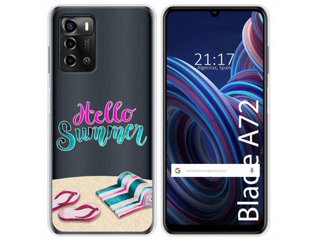 Funda Silicona Transparente para ZTE Blade A72 diseño Summer Dibujos