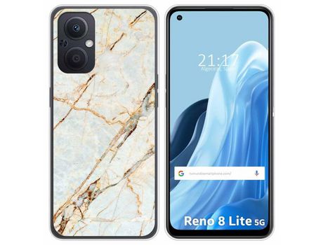 Funda Silicona para Oppo Reno 8 Lite 5G diseño Mármol 13 Dibujos