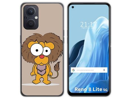 Funda Silicona para Oppo Reno 8 Lite 5G diseño Leon Dibujos