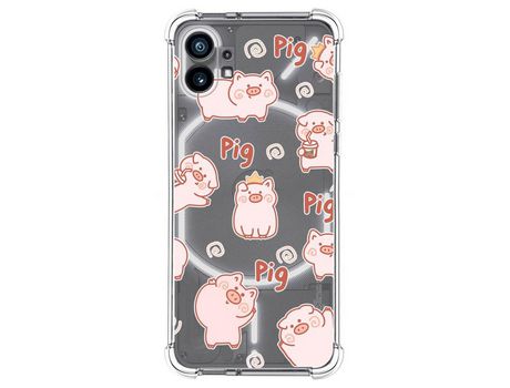 Funda Silicona Antigolpes para Nothing Phone 1 diseño Cerdos Dibujos