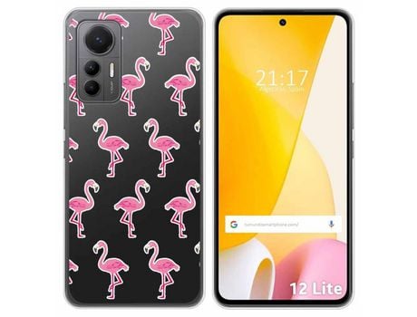 Funda Silicona Transparente para Xiaomi 12 Lite 5G diseño Flamenco Dibujos