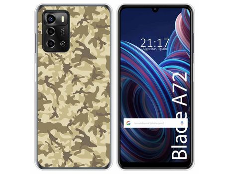 Funda Silicona para ZTE Blade A72 diseño Sand Camuflaje Dibujos