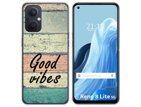 Funda Silicona para Oppo Reno 8 Lite 5G diseño Madera 01 Dibujos
