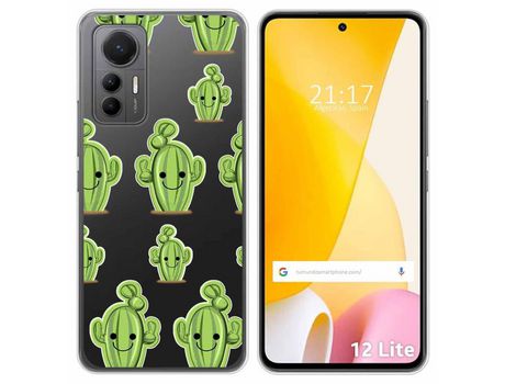 Funda Silicona Transparente para Xiaomi 12 Lite 5G diseño Cactus Dibujos