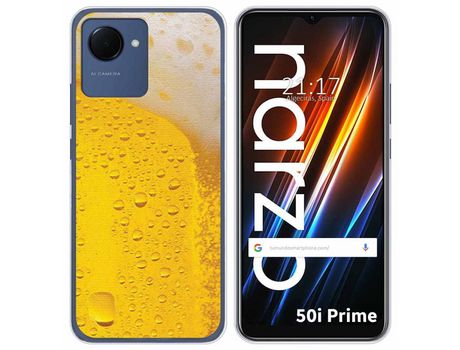 Funda Silicona para Realme Narzo 50i Prime diseño Cerveza Dibujos