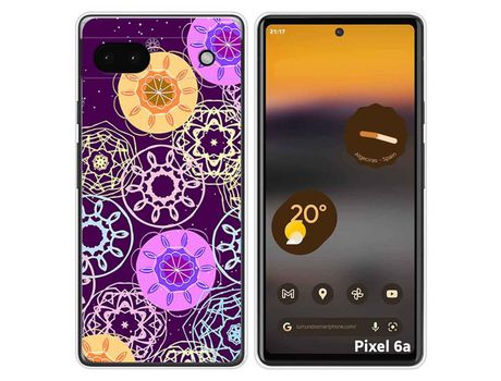 Funda Silicona para Google Pixel 6A diseño Radial Dibujos