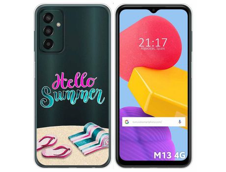 Funda Silicona Transparente para Samsung Galaxy M13 4G diseño Summer Dibujos