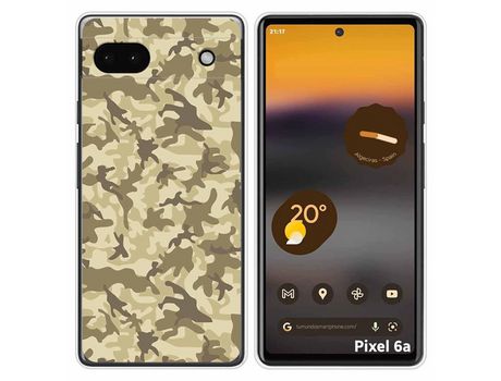 Funda Silicona para Google Pixel 6A diseño Sand Camuflaje Dibujos