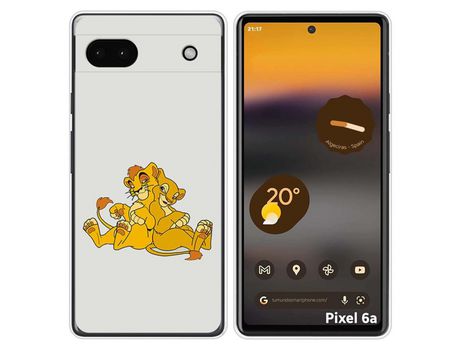 Funda Silicona para Google Pixel 6A diseño Leones Dibujos