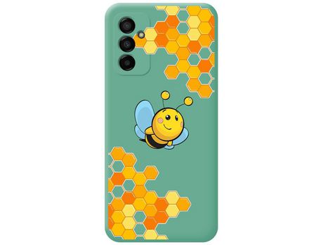 Funda Silicona Líquida Verde para Samsung Galaxy M13 4G diseño Abeja Dibujos