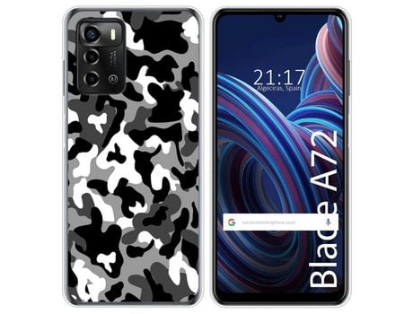 Funda Silicona para ZTE Blade A72 diseño Snow Camuflaje Dibujos