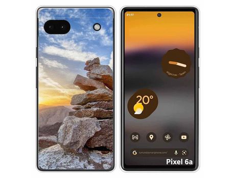 Funda Silicona para Google Pixel 6A diseño Sunset Dibujos