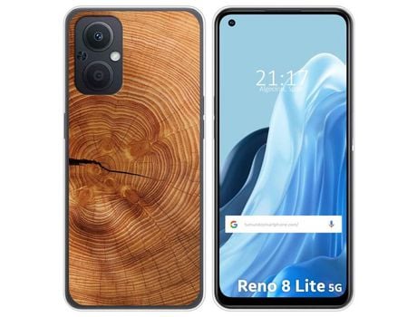 Funda Silicona para Oppo Reno 8 Lite 5G diseño Madera 04 Dibujos