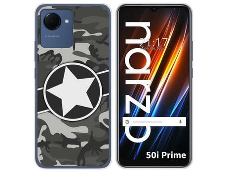 Funda Silicona para Realme Narzo 50i Prime diseño Camuflaje 02 Dibujos