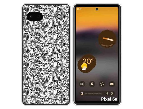 Funda Silicona para Google Pixel 6A diseño Letras Dibujos