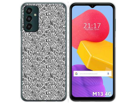 Funda Silicona para Samsung Galaxy M13 4G diseño Letras Dibujos