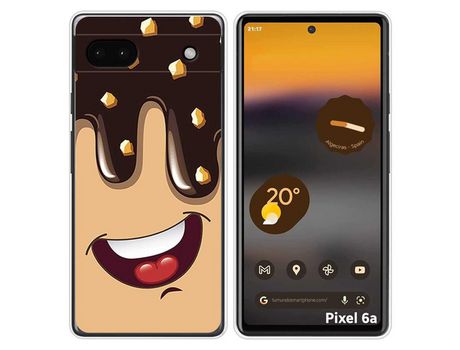 Funda Silicona para Google Pixel 6A diseño Helado Chocolate Dibujos
