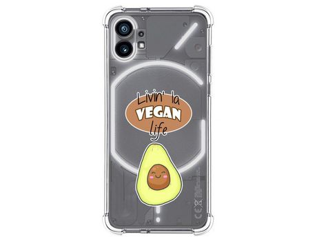 Funda Silicona Antigolpes para Nothing Phone 1 diseño Vegan Life Dibujos