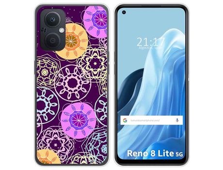 Funda Silicona para Oppo Reno 8 Lite 5G diseño Radial Dibujos