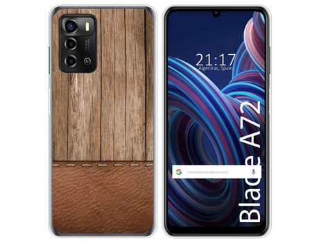 Funda Silicona para ZTE Blade A72 diseño Madera 09 Dibujos