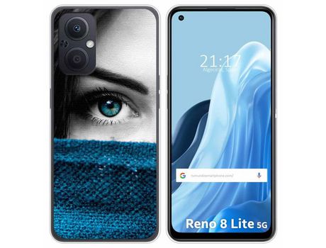 Funda Silicona para Oppo Reno 8 Lite 5G diseño Ojo Dibujos