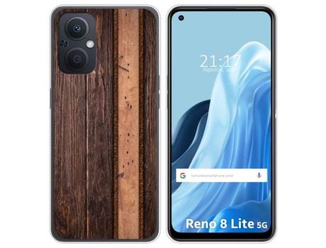 Funda Silicona para Oppo Reno 8 Lite 5G diseño Madera 05 Dibujos