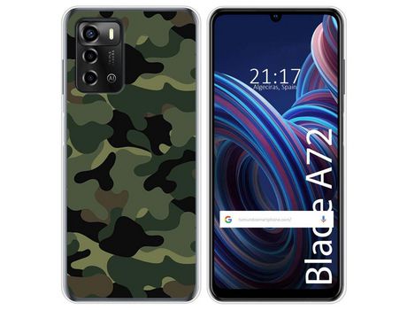 Funda Silicona para ZTE Blade A72 diseño Camuflaje Dibujos