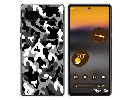 Funda Silicona para Google Pixel 6A diseño Snow Camuflaje Dibujos
