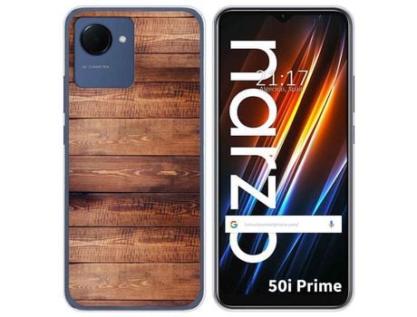 Funda Silicona para Realme Narzo 50i Prime diseño Madera 02 Dibujos