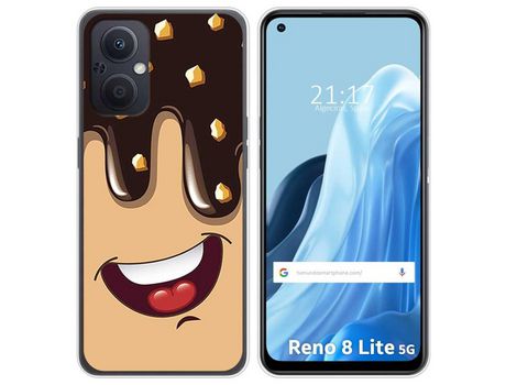 Funda Silicona para Oppo Reno 8 Lite 5G diseño Helado Chocolate Dibujos