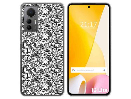 Funda Silicona para Xiaomi 12 Lite 5G diseño Letras Dibujos