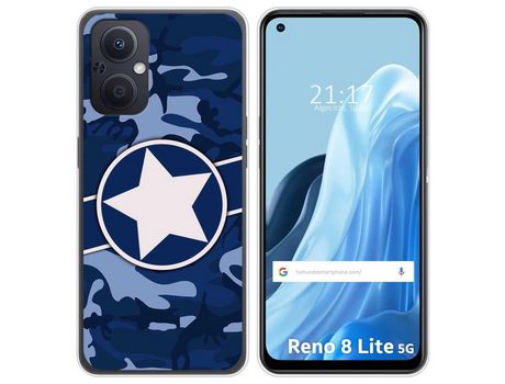 Funda Silicona para Oppo Reno 8 Lite 5G diseño Camuflaje 03 Dibujos