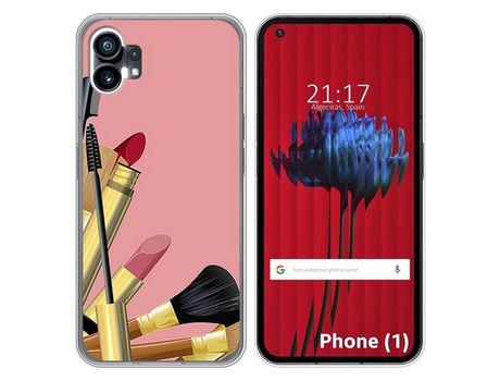 Funda Silicona para Nothing Phone 1 diseño Brochas Dibujos