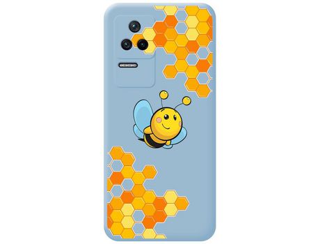 Funda Silicona Líquida Azul para Xiaomi Poco F4 5G diseño Abeja Dibujos