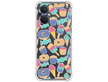 Funda Silicona Antigolpes para Oppo Reno 8 Lite 5G diseño Dulces 02 Dibujos