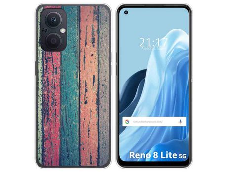 Funda Silicona para Oppo Reno 8 Lite 5G diseño Madera 10 Dibujos