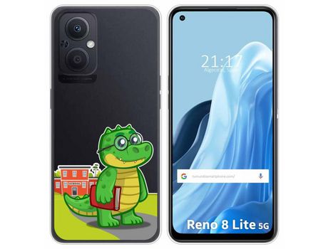 Funda Silicona Transparente para Oppo Reno 8 Lite 5G diseño Coco Dibujos