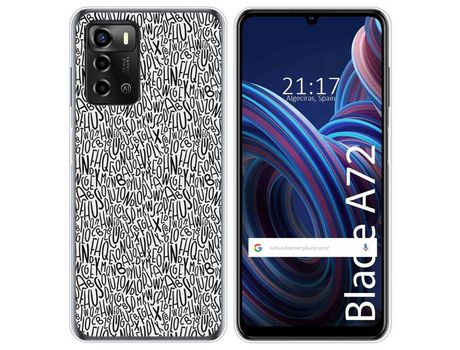 Funda Silicona para ZTE Blade A72 diseño Letras Dibujos